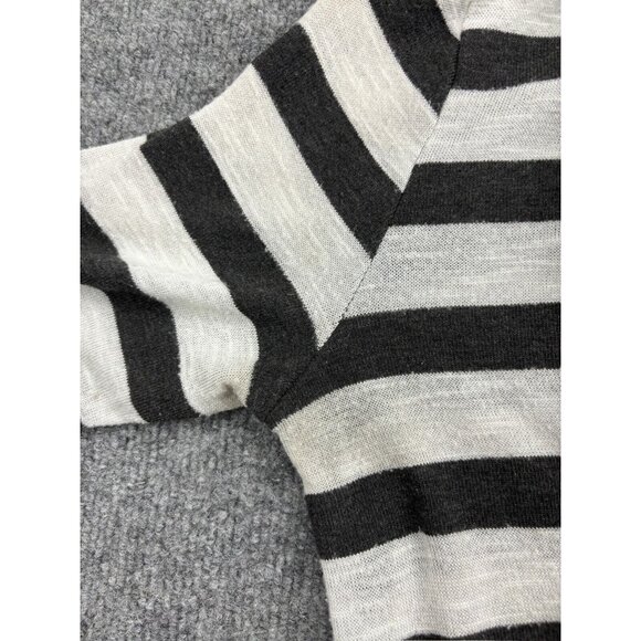 Kirra Cardigan Women's Medium Black White Stripe Open Front Sweater USA Made - Picture 6 of 8